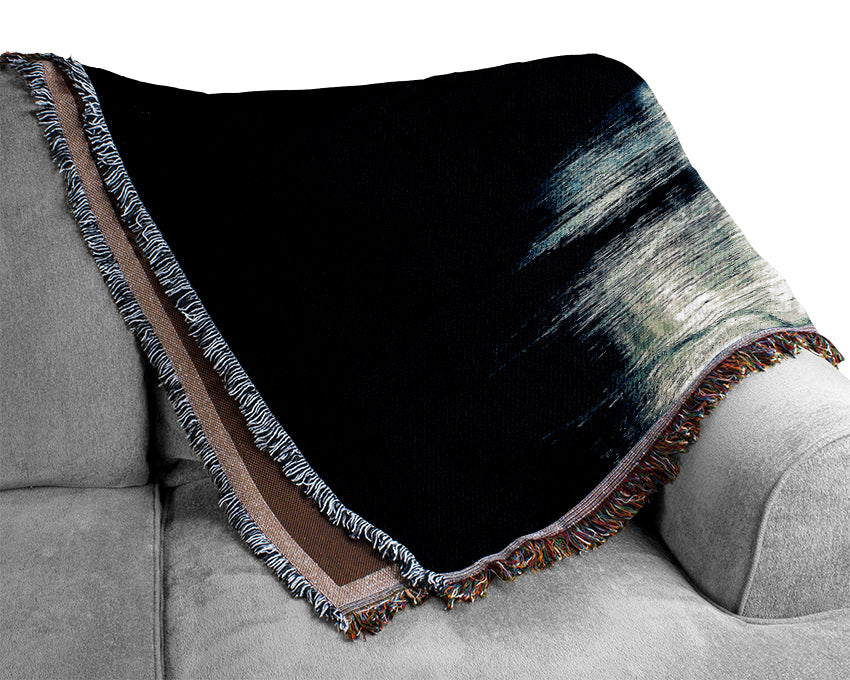 River At Dusk Woven Blanket