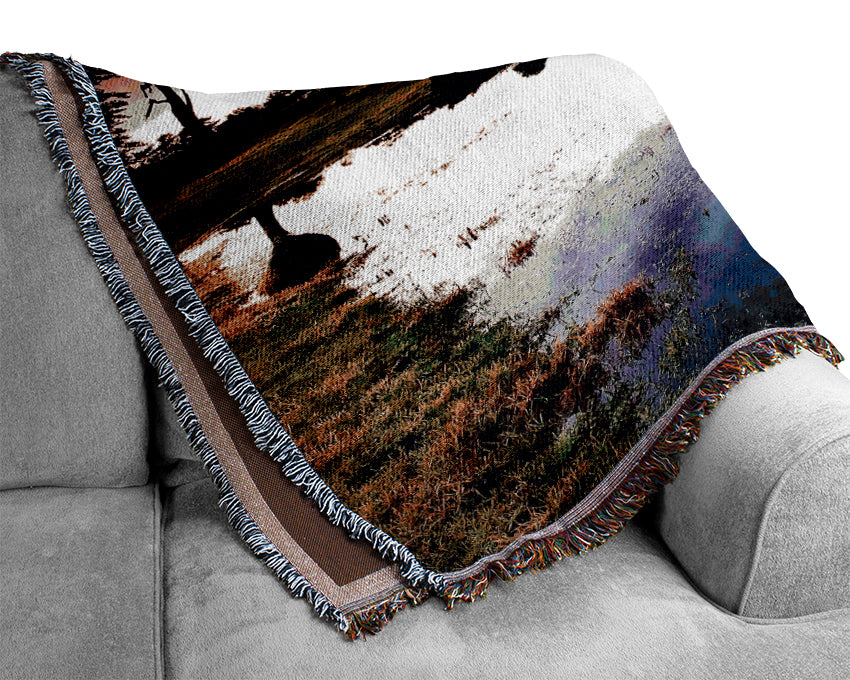 In The Scottish Highlands Woven Blanket