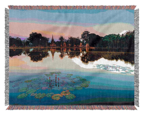 Sukhothai Historical Park Thailand Woven Blanket