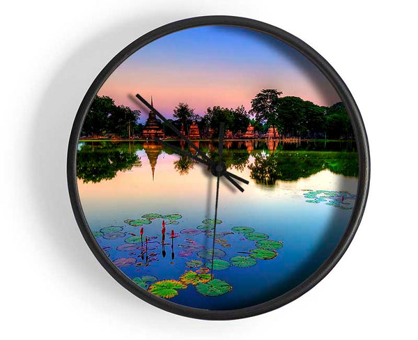Sukhothai Historical Park Thailand Clock - Wallart-Direct UK