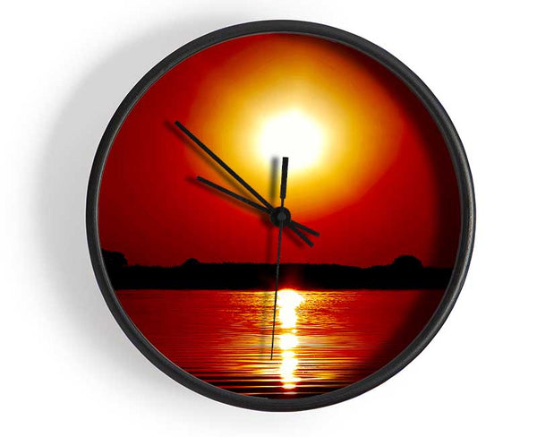 Orange Lake Sun Clock - Wallart-Direct UK