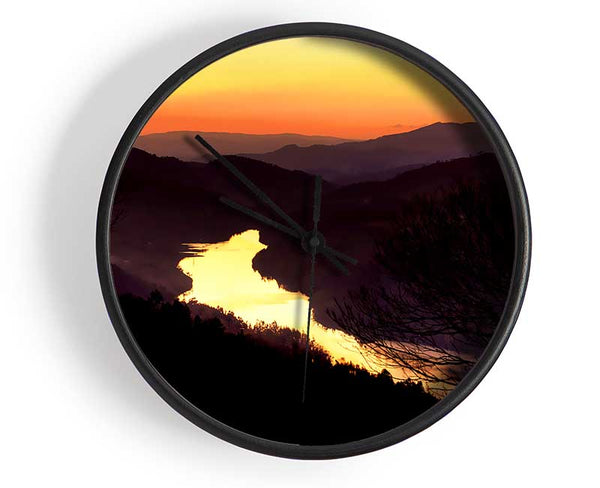 The Mountain River Clock - Wallart-Direct UK