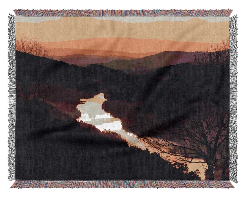 The Mountain River Woven Blanket