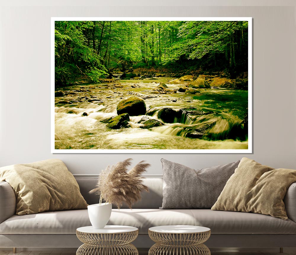 The Green River Forest Print Poster Wall Art
