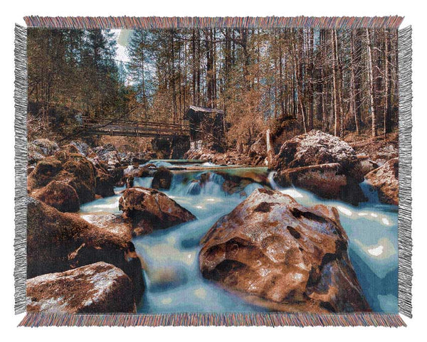 Secluded River Retreat Woven Blanket
