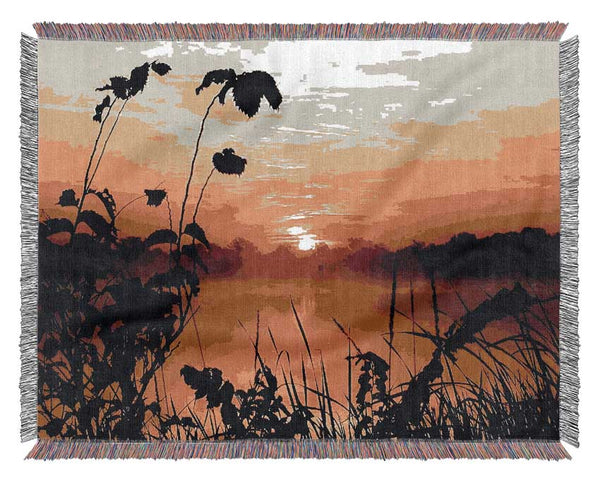 Sunset Lake Woven Blanket