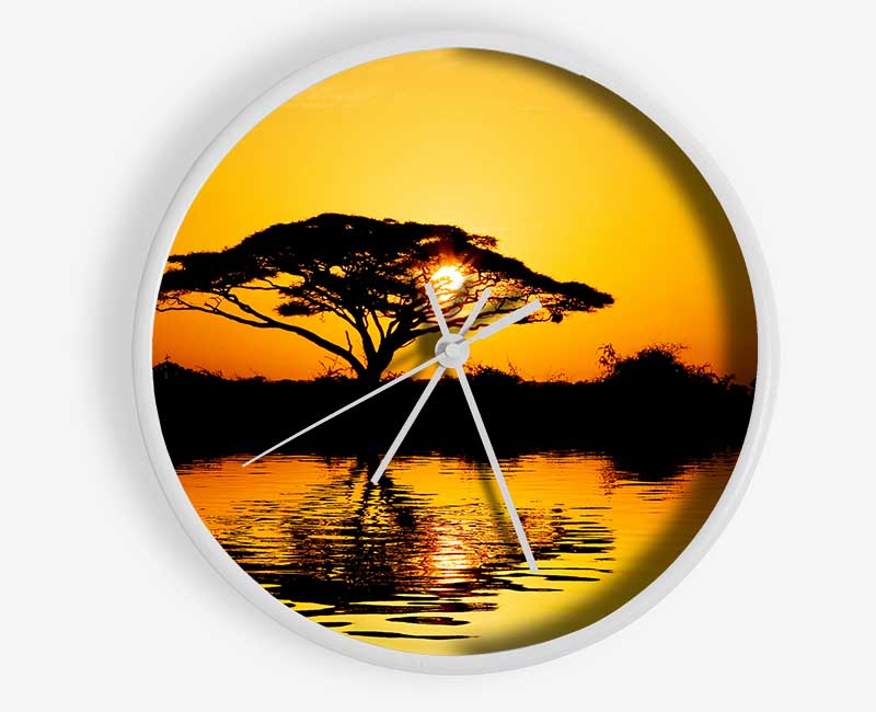 Tree Of Reflections Clock - Wallart-Direct UK