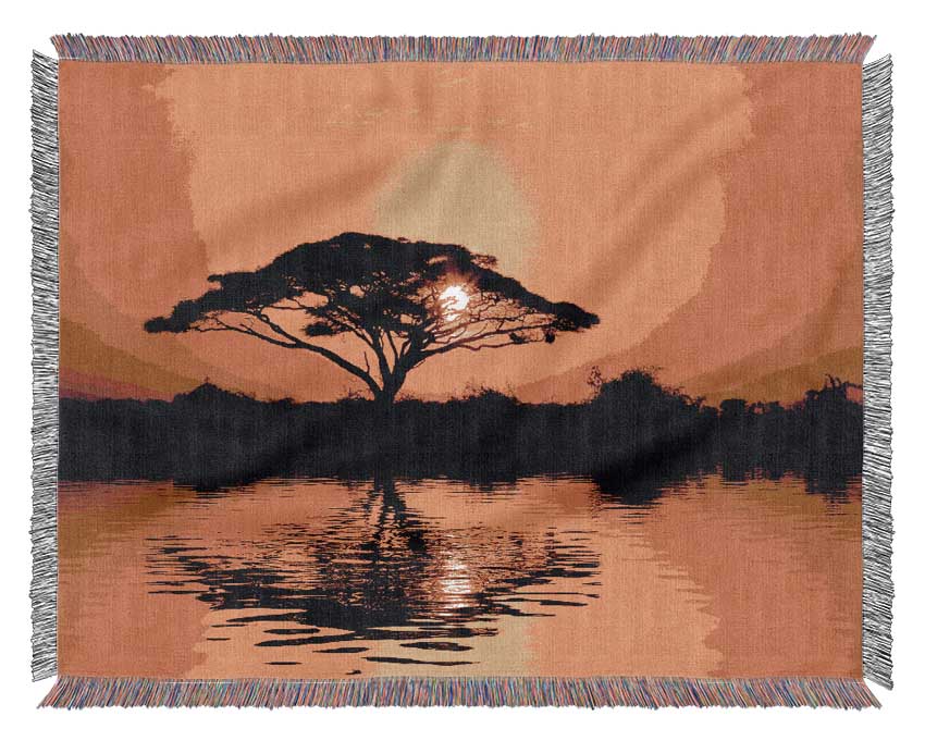 Tree Of Reflections Woven Blanket
