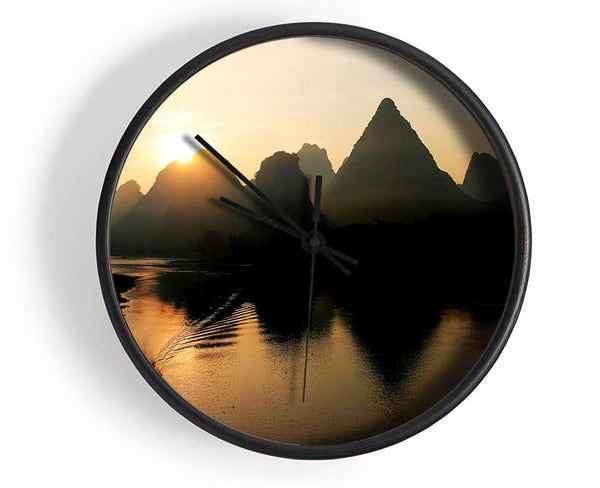Sunrise Reflections Clock - Wallart-Direct UK