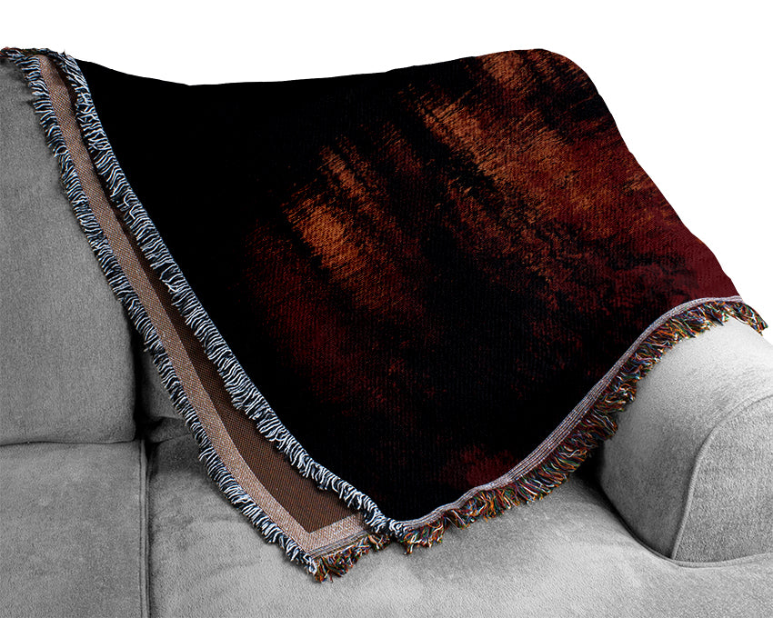 The Lake At Dusk Woven Blanket