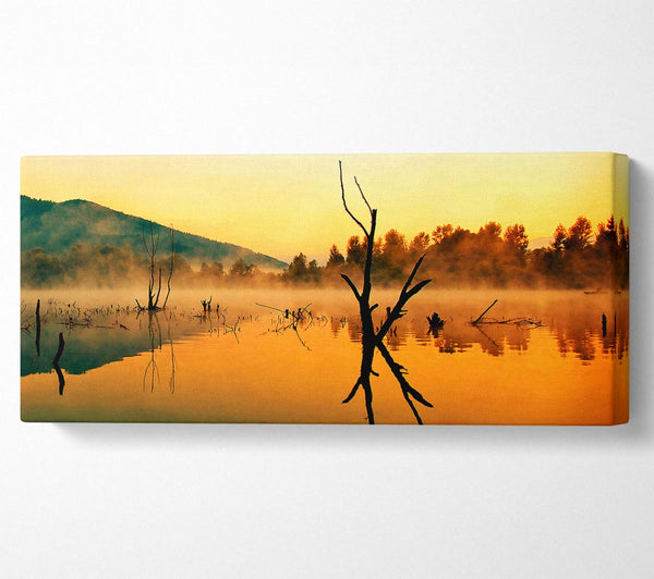 Morgennebel über dem See