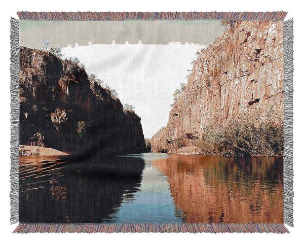 River Canyon Reflection Woven Blanket