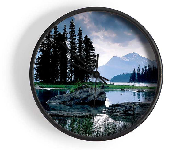New Zealand Lake View Clock - Wallart-Direct UK