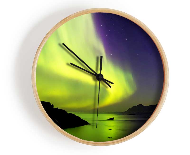 Northern Lights River Flow Clock - Wallart-Direct UK