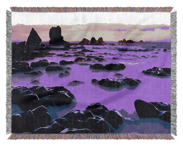 Rocky Purple Mist Woven Blanket