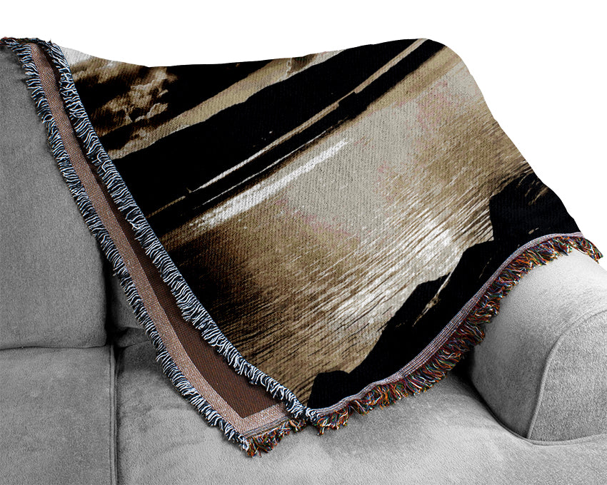 Storms Over The Loch Woven Blanket