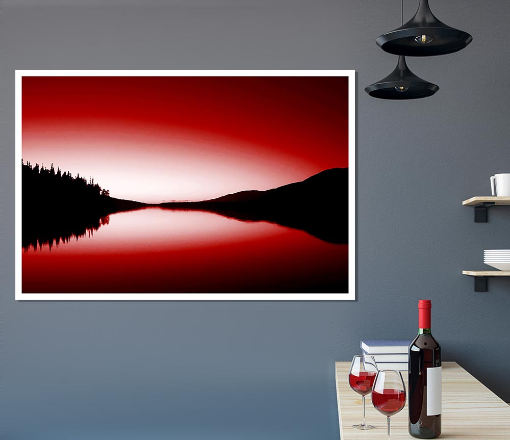 The Red Loch Print Poster Wall Art