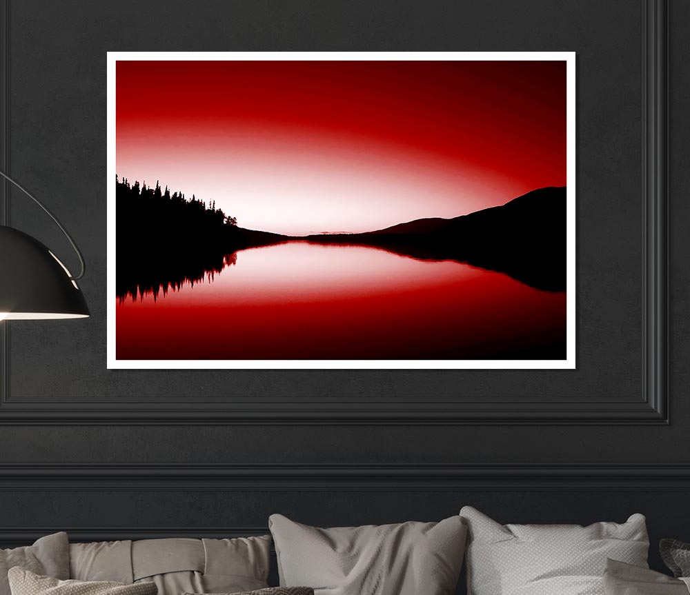 The Red Loch Print Poster Wall Art
