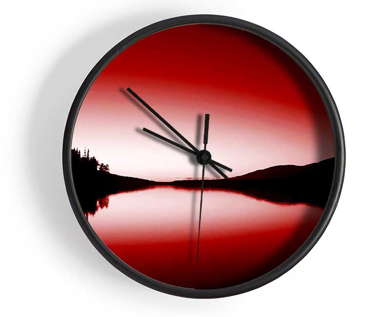 The Red Loch Clock - Wallart-Direct UK