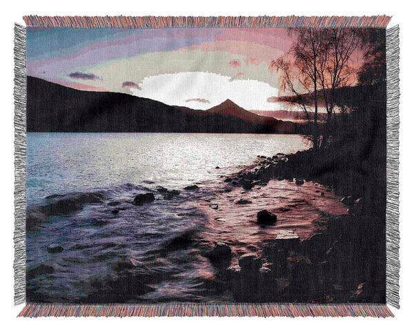 River Bank Sunrise Woven Blanket