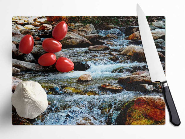 The Streams Flow Glass Chopping Board