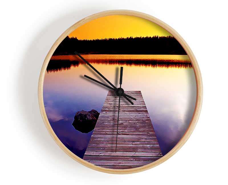 Scottish Boardwalk Calm Clock - Wallart-Direct UK