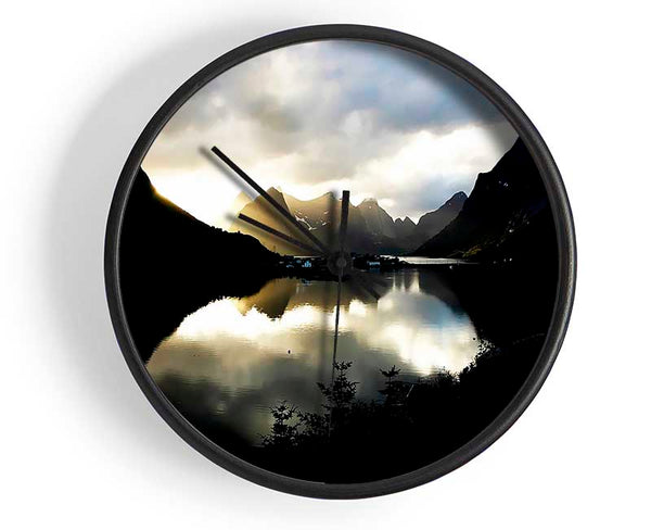 Mountain Reflections Clock - Wallart-Direct UK