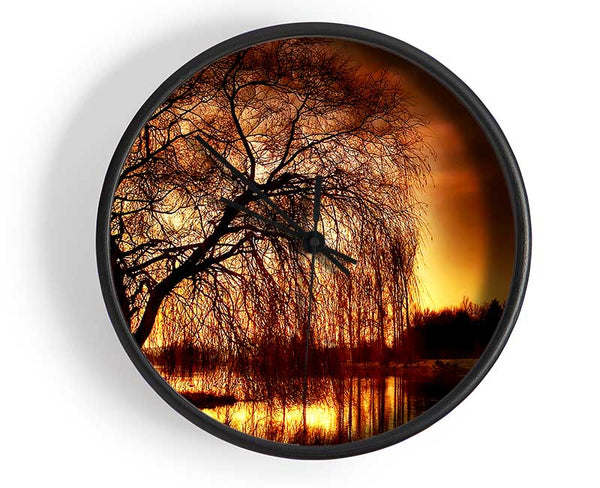 The Golden River Tree Clock - Wallart-Direct UK