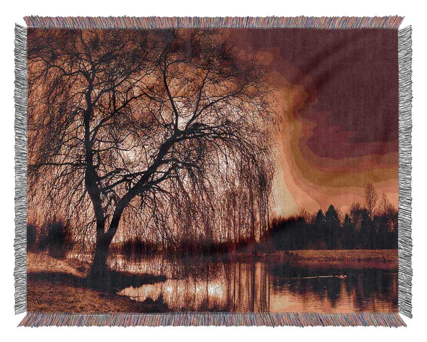 The Golden River Tree Woven Blanket
