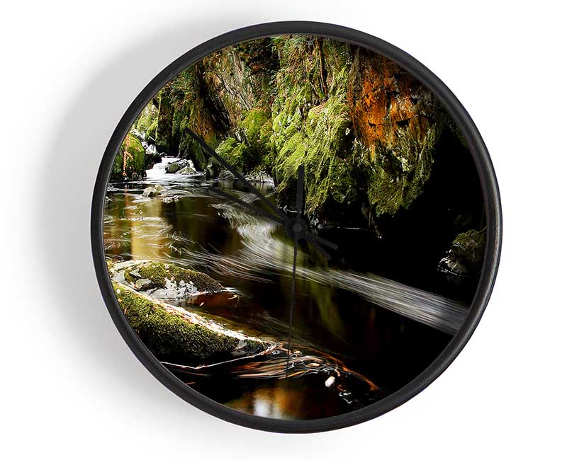 Woodland Stream Flows Clock - Wallart-Direct UK