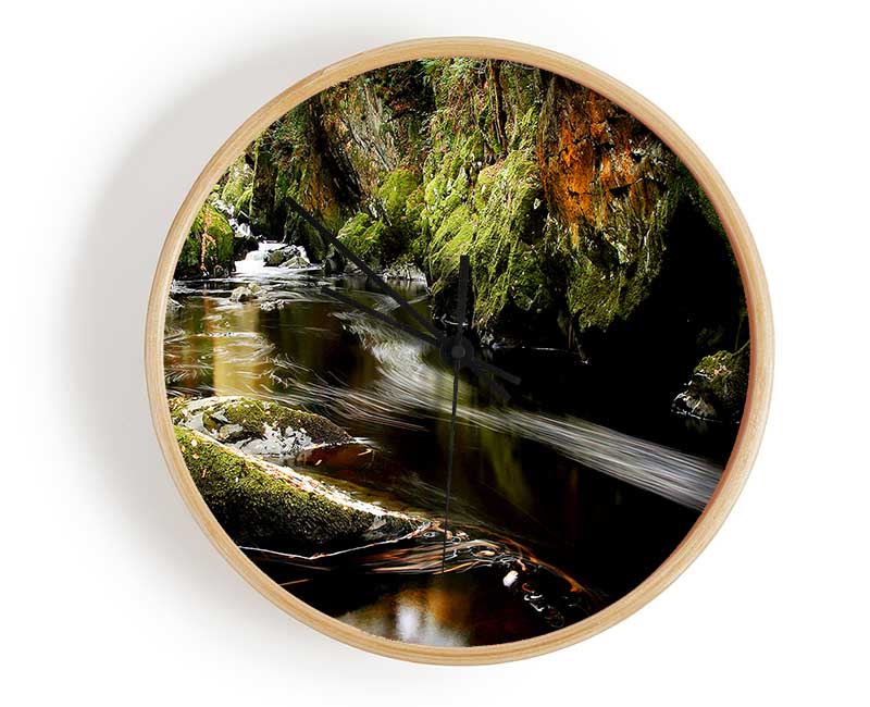 Woodland Stream Flows Clock - Wallart-Direct UK