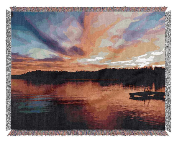 Red River Reflections Woven Blanket