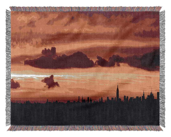 Manhattan Skyline Woven Blanket