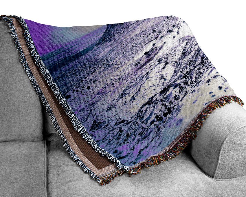 Winter Has Arrived At monument Valley Woven Blanket