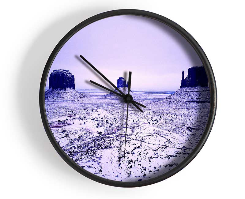 Winter Has Arrived At monument Valley Clock - Wallart-Direct UK
