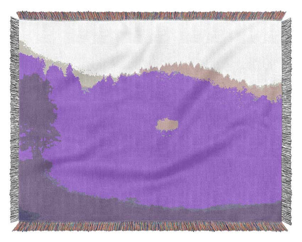 Lilac Forest Mist Woven Blanket