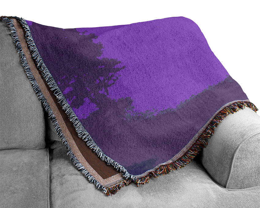 Lilac Forest Mist Woven Blanket