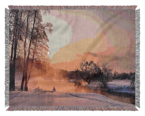 An Evening In December Woven Blanket