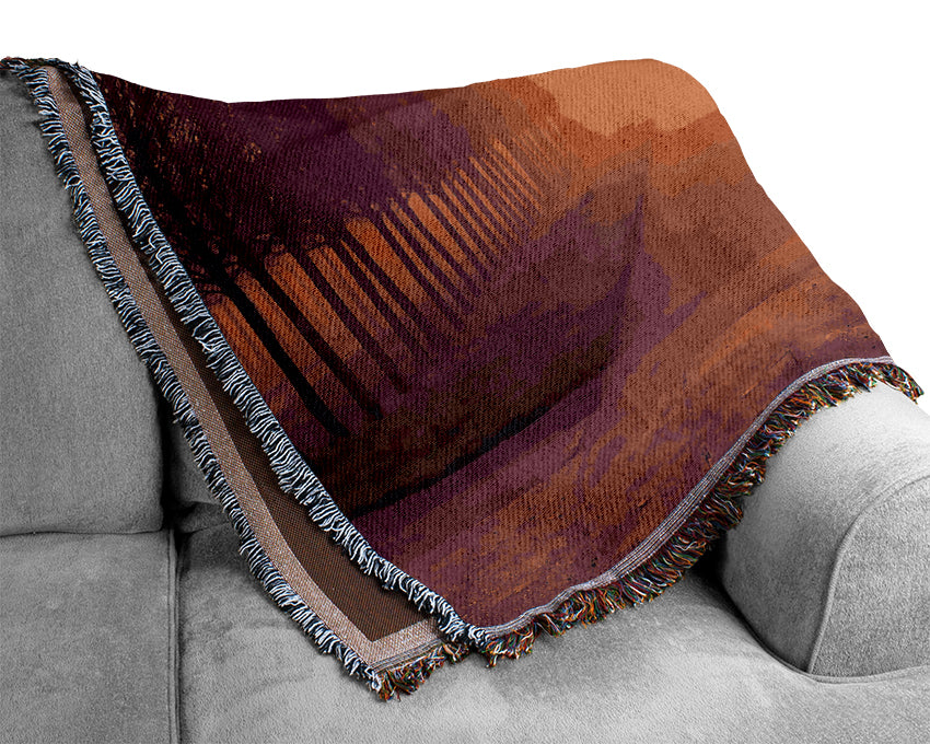 Foggy Fall Day Woven Blanket