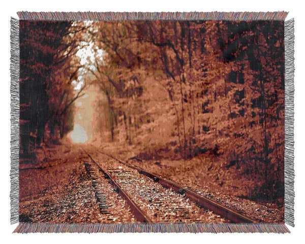 Autumn Railway Woven Blanket