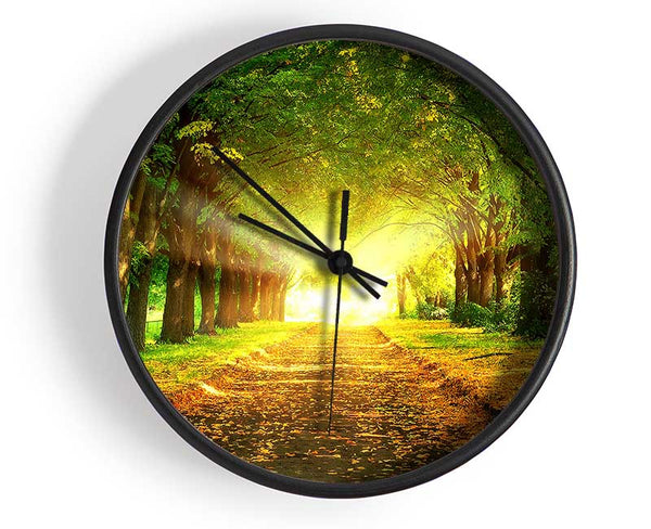 Autumn Path Clock - Wallart-Direct UK