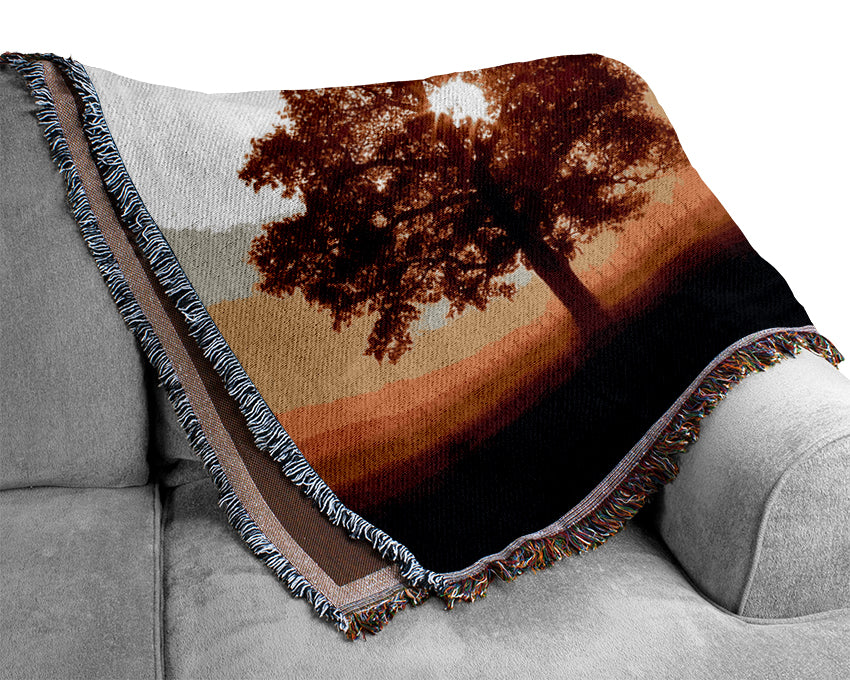 Airfield Sunrise Woven Blanket