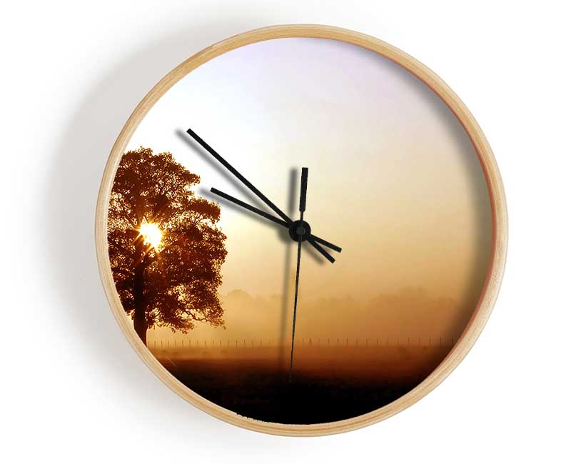 Airfield Sunrise Clock - Wallart-Direct UK
