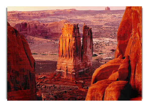 Gerichtsgebäude Türme bei Sonnenuntergang Arches Nationalpark Utah