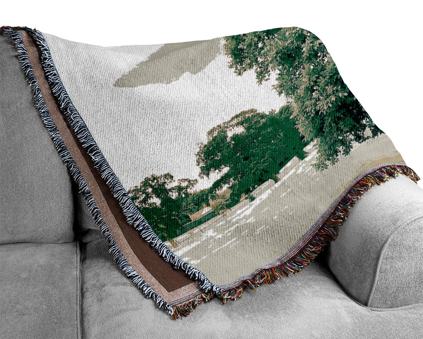 Green Tree Woven Blanket