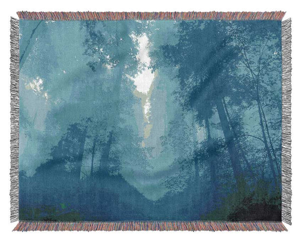 Foggy Forest Woven Blanket
