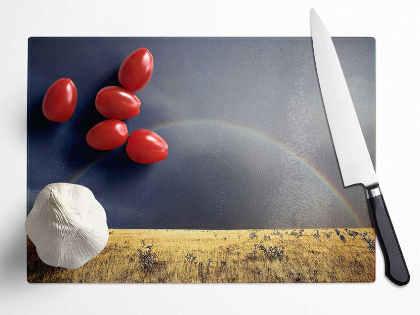 Desert Rainbow Glass Chopping Board