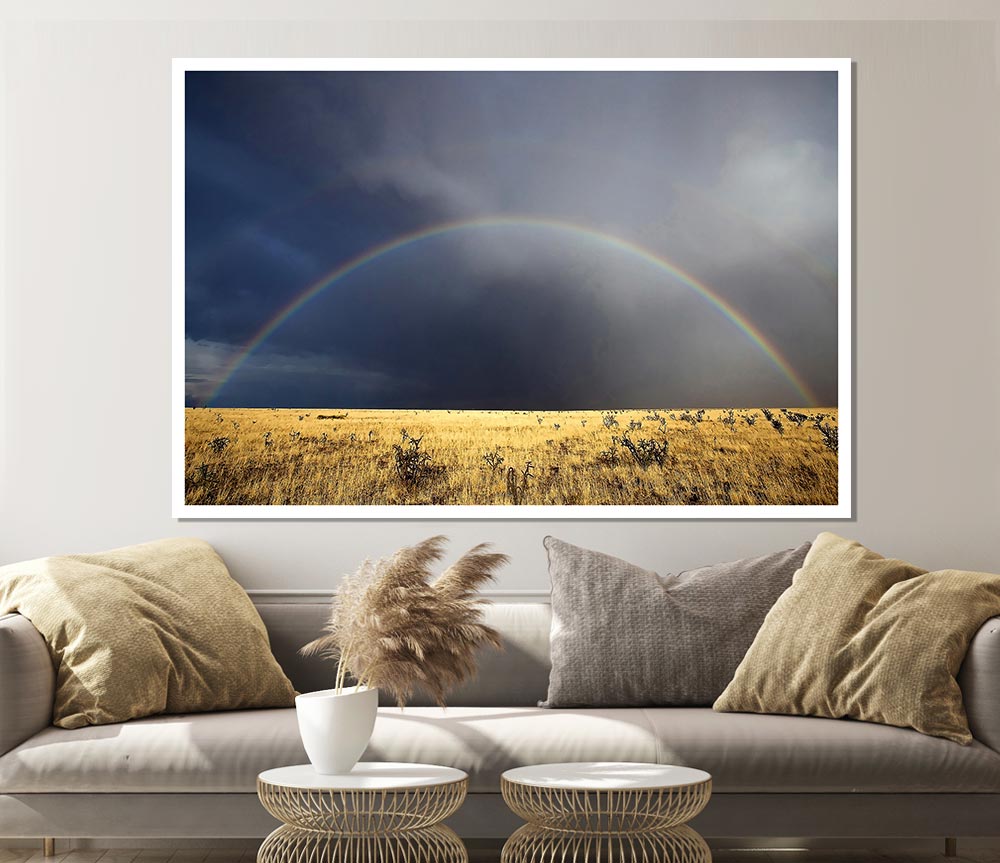 Desert Rainbow Print Poster Wall Art
