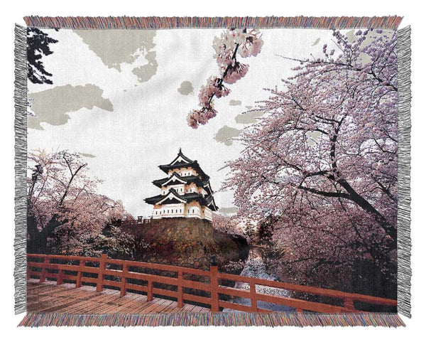 Hirosaki Castle Japan Woven Blanket