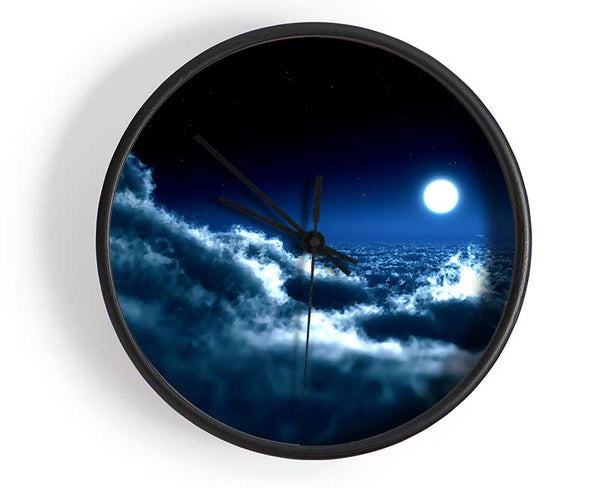 Moon Over Clouds Clock - Wallart-Direct UK
